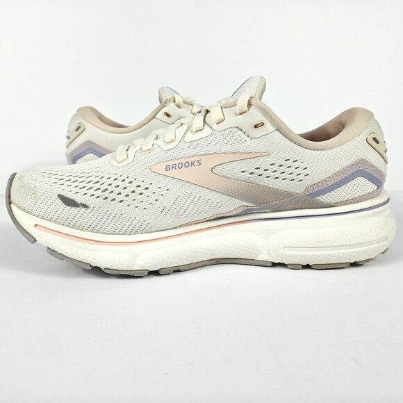 Brooks Ghost 15 Women's 6.5 Running Shoes White Snow 1203801B199 Comfort Sneaker - Picture 9 of 16